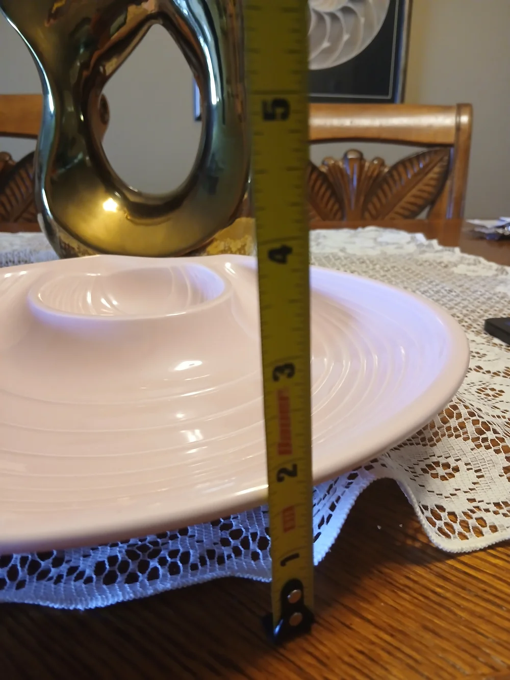 Pastel Pink Ceramic Clam Shell Serving Platter